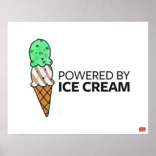 Powered by Ice Cream Poster