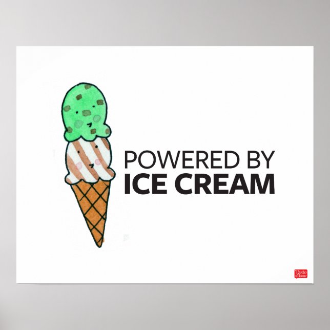 Powered by Ice Cream Poster (Front)