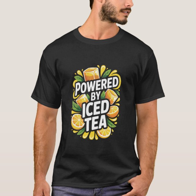 Powered by Iced Tea Refreshing Citrus Splash T-Shirt (Front)