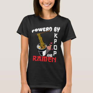 Powered by K-pop and Ramen Kpop Merch Merchandise T-Shirt