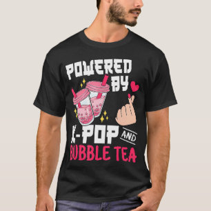 Powered By KAnd Bubble Tea Cute Kpop Music Lover T-Shirt