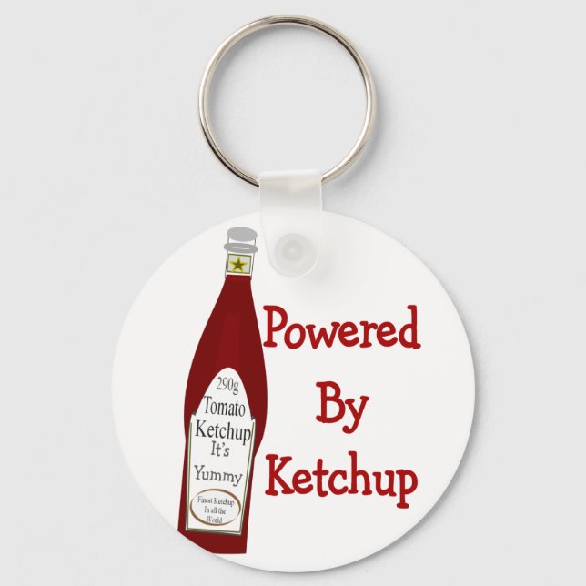 Powered By Ketchup Keychain (Front)