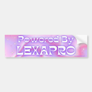 Powered By Lexapro - Funny Car Meme Bumper Sticker