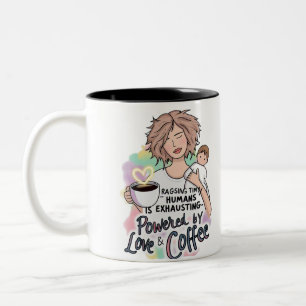 Powered by Love & Coffee – Funny Mother’s Day mug