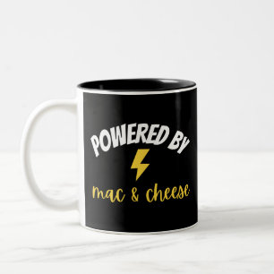 Powered By Mac and Cheese Two-Tone Coffee Mug