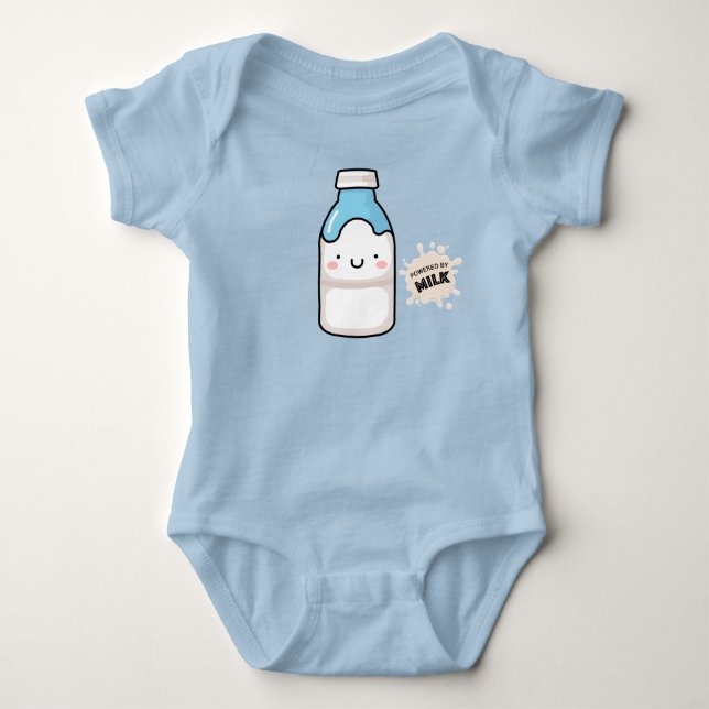 Powered by Milk Baby Bodysuit (Front)