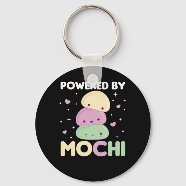 Powered By Mochi - Kawaii Mochi Ice Cream Keychain (Front)