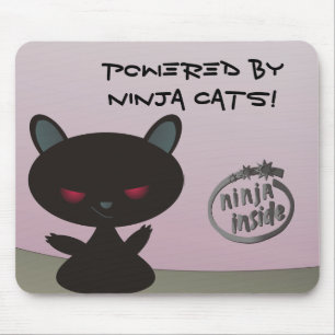 Powered by Ninja Cats Inside! Mouse Pad