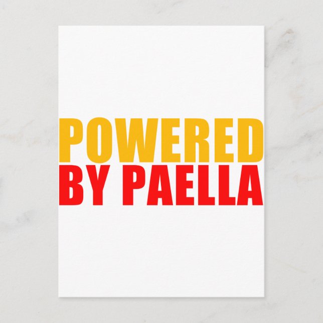 Powered by Paella Postcard (Front)