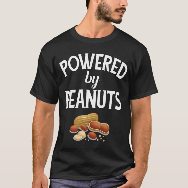 Powered by Peanut   For Women Men T-Shirt (Front)
