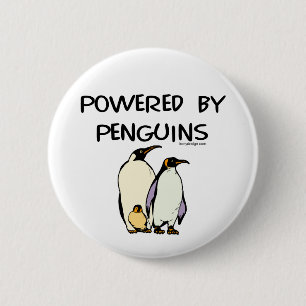 Powered By Penguins 2 Inch Round Button