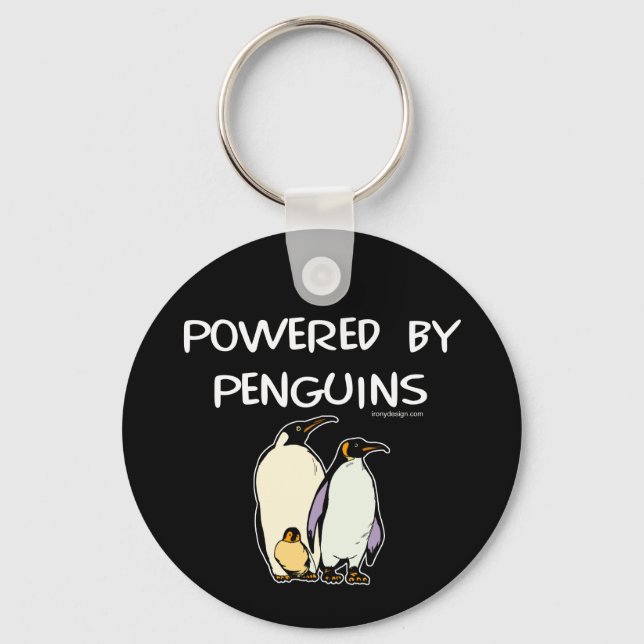 Powered By Penguins Keychain (Front)