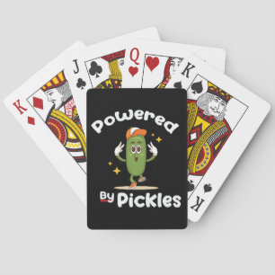 Powered By Pickles Food Pickle Funny Playing Cards