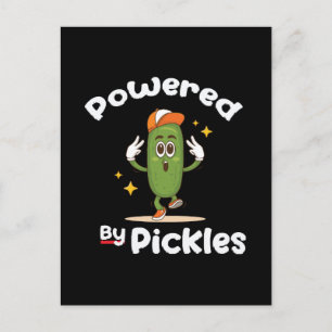 Powered By Pickles Food Pickle Funny Postcard