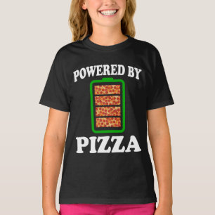Powered By Pizza - Funny Pizza T-Shirt