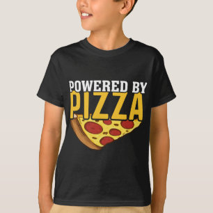 Powered By Pizza Pizzaholics Italian Pizza Lover T-Shirt