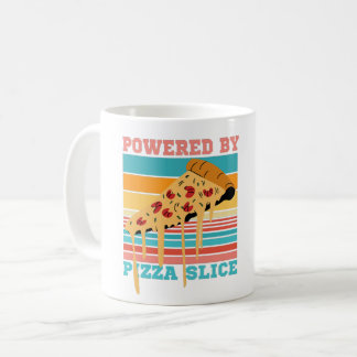 POWERED BY PIZZA SLICE - PIZZA LOVER COFFEE MUG