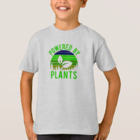 Powered By Plants Funny Green Vegan Vintage Sunset