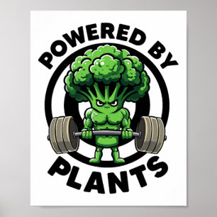 Powered By Plants Vegan Athlete Vegan Gym Vegan Bo Poster