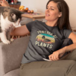Powered by Plants Vegan Vegetarian Retro   T-Shirt<br><div class="desc">This design was created though digital art. You may change the style of this shirt by choosing More > under the style option. It may be personalized in the area provide or customizing by choosing the click to customize further option and changing the name, initials or words. You may also...</div>