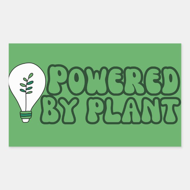 Powered by Plants Vegetarian Gym Sticker (Front)
