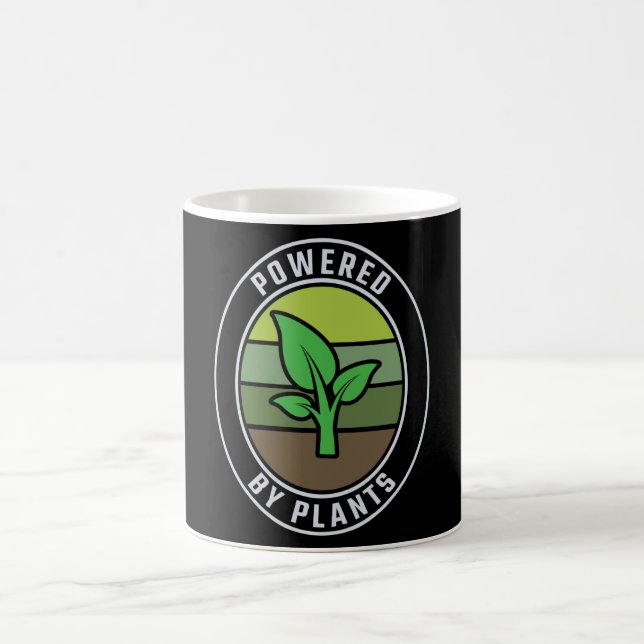 Powered by Plants Vegetarian Vegan Coffee Mug (Center)