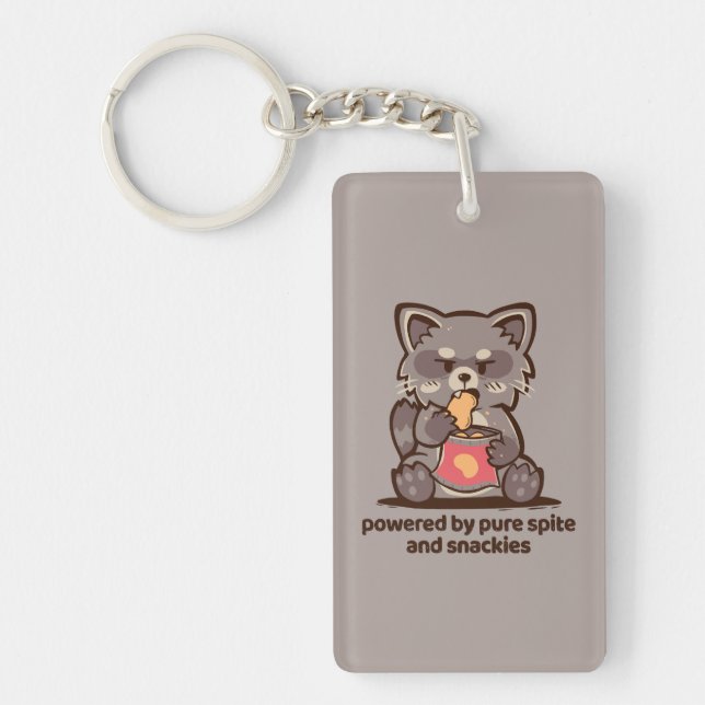 Powered by Pure Spite and Snackies Keychain (Front)