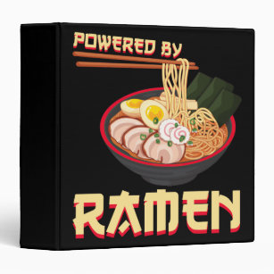 Powered By Ramen Japanese Anime Noodles Binder