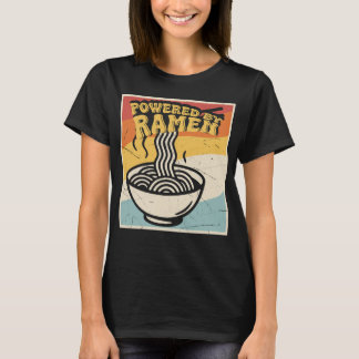 Powered By Ramen Retro Vintage Noodle Bowl Poster T-Shirt