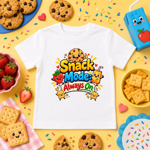 Powered by Snacks cute cartoon Baby T-Shirt