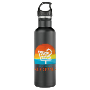 Powered By Solar Panels Photovoltaic Sun 710 Ml Water Bottle
