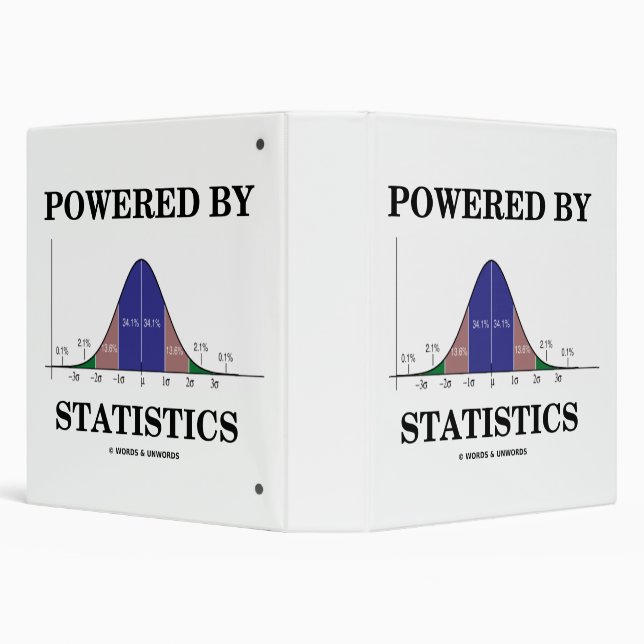 Powered By Statistics Bell Curve Stats Humour Binder (Background)