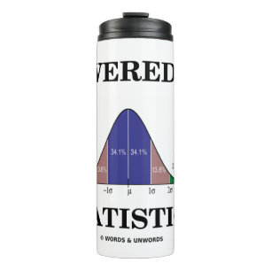 Powered By Statistics Bell Curve Stats Humour Thermal Tumbler