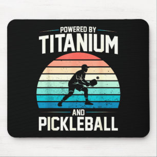 Powered by titanium pickleball funny knee hip mouse pad