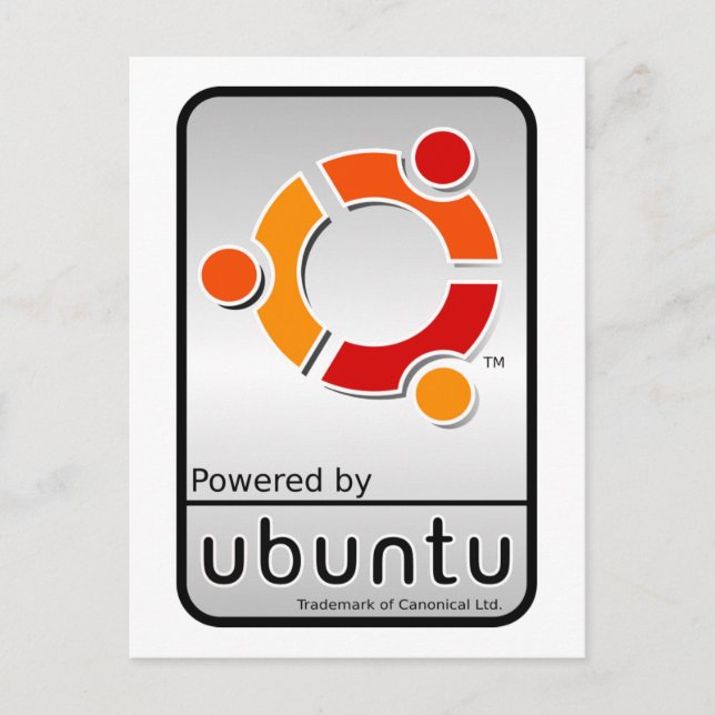 Powered by Ubuntu Postcard (Front)