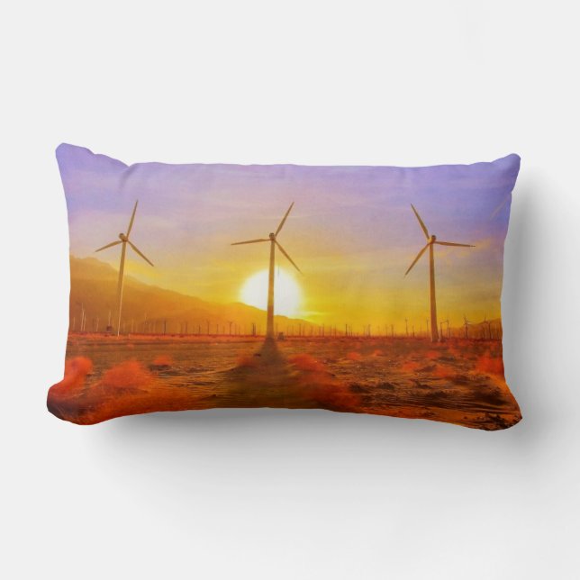 Powered by Wind Lumbar Pillow (Front)