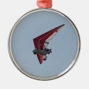 Powered hang glider metal ornament