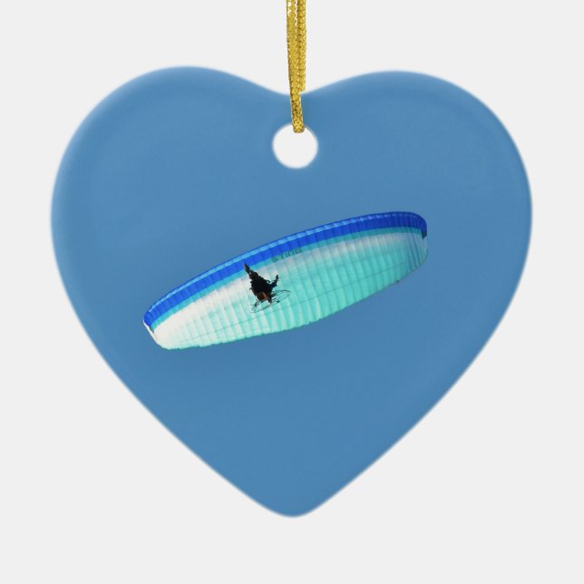 Powered Paraglider Ceramic Ornament (Front)