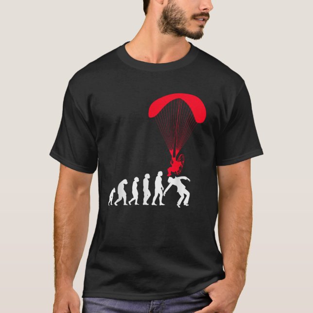 Powered Paramotor Funny Paragliding Evolution Para T-Shirt (Front)