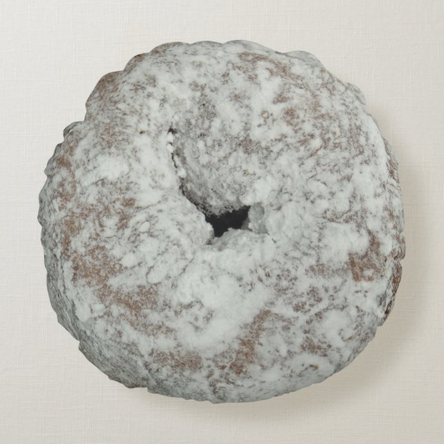Powered sugar doughnut round pillow (Front)