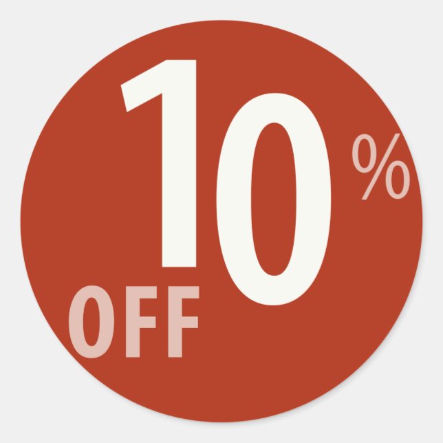 Powerful 10% OFF SALE Sign - Sticker (Front)