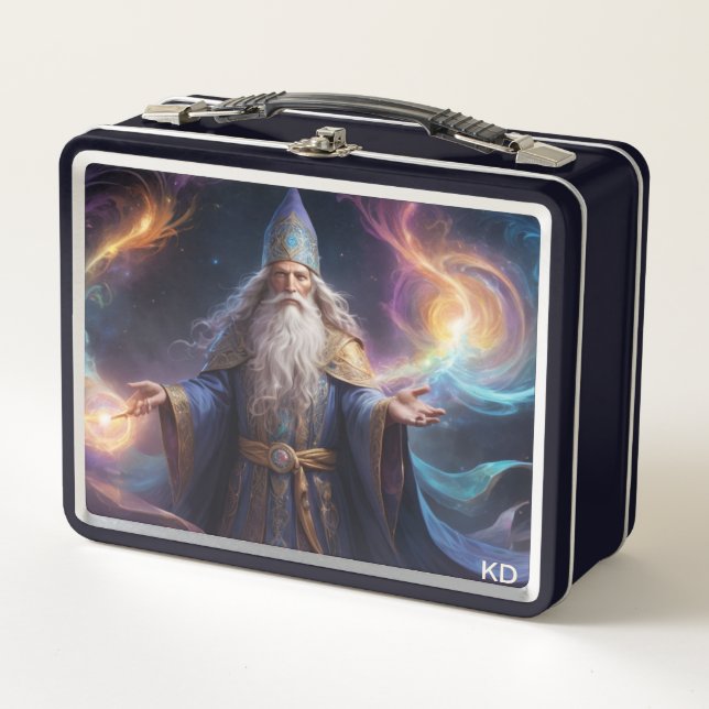 *~* Powerful 2 Wizard of Love + Light Initials Metal Lunch Box (Front)