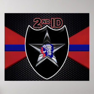 Powerful 2nd Infantry Division Poster