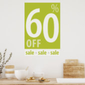 Powerful 60% OFF SALE Sign - retail sales poster (Kitchen)