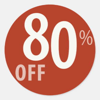 Powerful 80% OFF SALE Sign - Sticker
