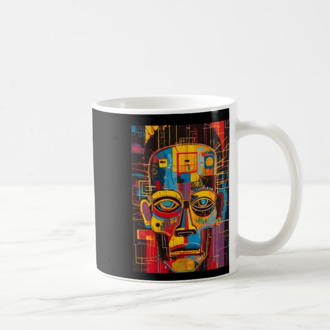 Powerful Abstract Culture Man Sticker  Coffee Mug (Right)