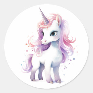Powerful and Majestic Unicorn  Classic Round Sticker