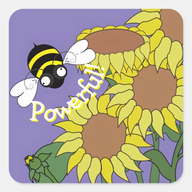 Powerful Bee Sticker (Front)
