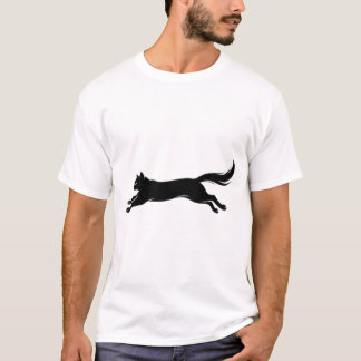 Powerful Black Cat Vector Tee