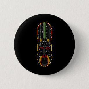 Powerful Black History Month African Mask 2 Inch Round Button
